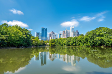 Midtown Atlanta skyline from the park