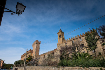 Bolgheri, Leghorn, Tuscany - The small village and medieval architecture, Italy