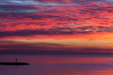 красочный заход солнца