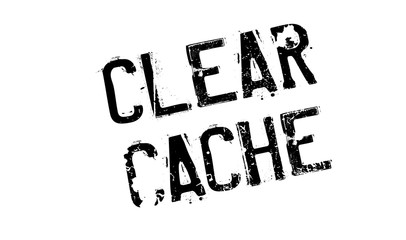 Clear Cache rubber stamp. Grunge design with dust scratches. Effects can be easily removed for a clean, crisp look. Color is easily changed.