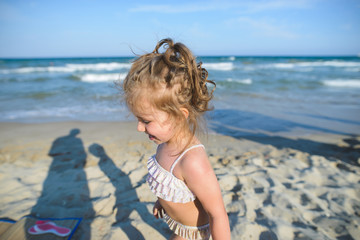 Happy Girl on Beach