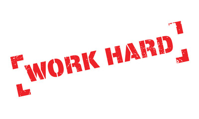 Work Hard rubber stamp. Grunge design with dust scratches. Effects can be easily removed for a clean, crisp look. Color is easily changed.