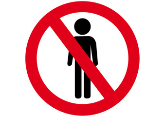 Schild Jungen verboten
