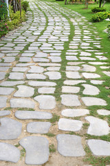 Stone and grass Pathway