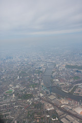 Obraz premium Aerial view of city and River Thames, London, UK