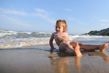 Smiling Girl on Beach