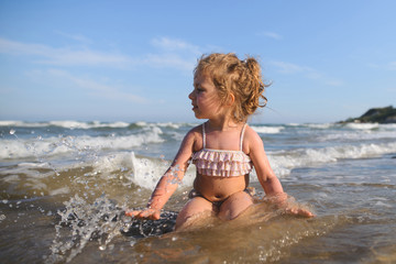 Girl Enjoying Sea