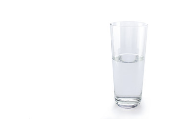 Glass of water isolated on white background