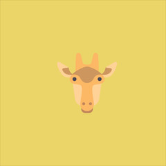 giraffe icon flat design