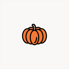 pumpkin icon flat design