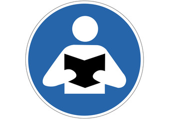 Schild Bitte Gebrauchsanleitung lesen