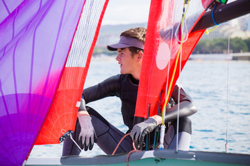  sailing yacht on  sea