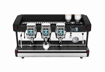 Modern Coffee Machine without shadow on white background 3d