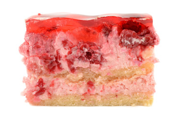 Cake with raspberries