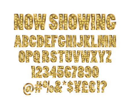 Cinema alphabet vector