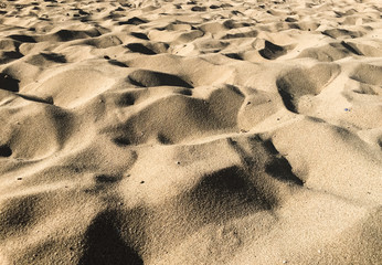 Sand on the beach in detail view