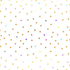 Seamless vector pattern with gold dots. Gold Confetti.