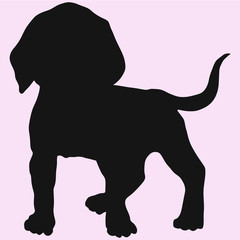 dog vector silhouette isolated