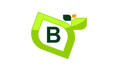 Leaf Logo Initial B