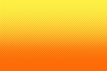 Gradient halftone dots background. Pop art template, texture. Yellow and orange. Vector illustration
- 140640194