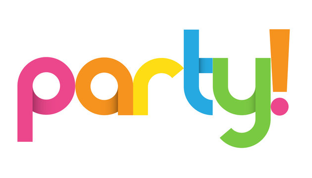 PARTY! Colourful Vector Letter Banner 