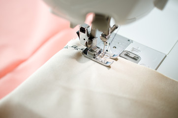 Sewn pattern on the sewing machine