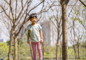 Little girl in a park