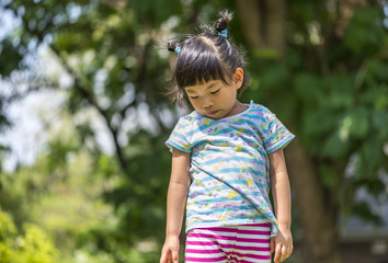 Little girl in a park