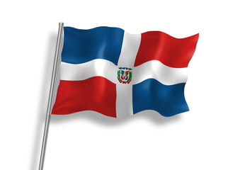 Drapeau de République Dominicaine en qualité vectorielle 