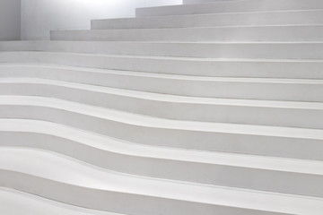 Modern white stairs as an abstract background.
