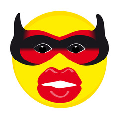 Smile on white background