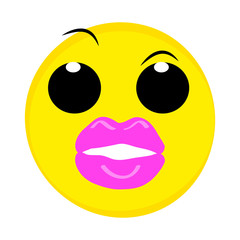 Smile on white background