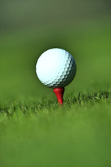 Golf ball on tee