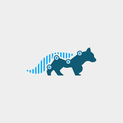 fox finance logo. animal logo with statistic concept