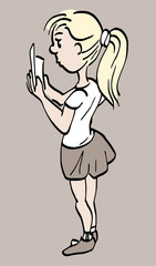 Meisje leest een brief