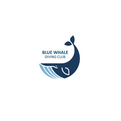 Fototapeta premium Logo wieloryba. Ilustracji wektorowych.