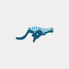 cheetah finance logo. animal logo with statistic concept