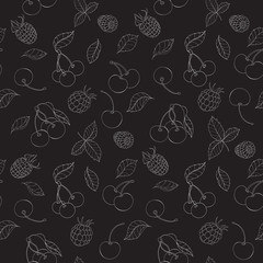 Sewing fabric with Seamless berry pattern - CottonBee