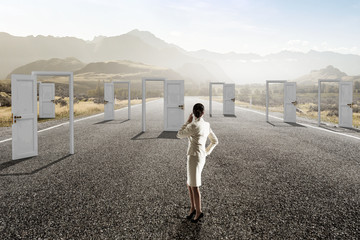 Open new doors and opportunities . Mixed media