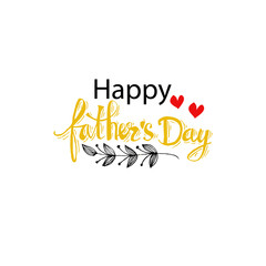 Happy Fathers Day  Lettering card. Hand drawn calligraphy.