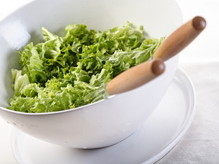 Close - up of lettuce in bowl