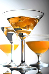 Close up of drink in martini glass