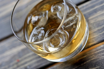 Close-up of whisky glass