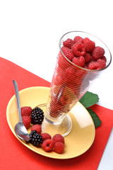 Raspberry dessert - studio shot