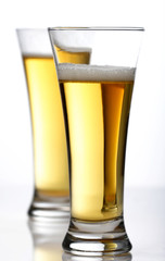Studio shot of two beers