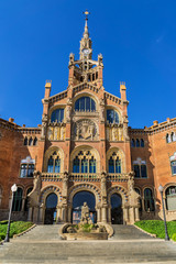 Fototapeta na wymiar Hospital Holy Cross and Saint Paul (1401). Barcelona, Spain.