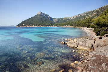 Formentor Bay on island of Mallorca.