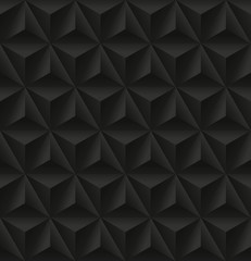 Seamless pattern with black triangular relief