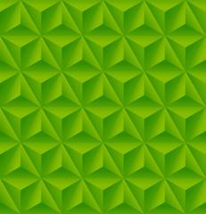 Naadloos patroon met groen driehoekig reliëf