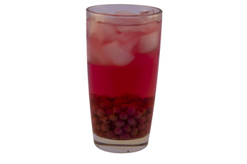 Red currant compote with ice .
